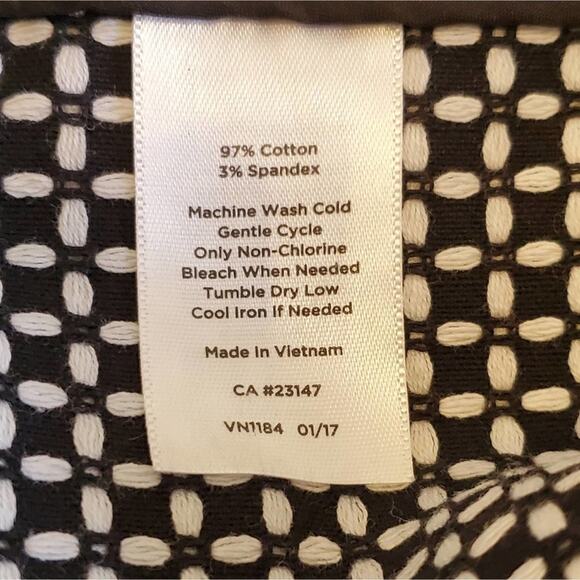 Talbots‎ Black White polka dot Chatham Ankle pants Size 4 - Picture 7 of 9